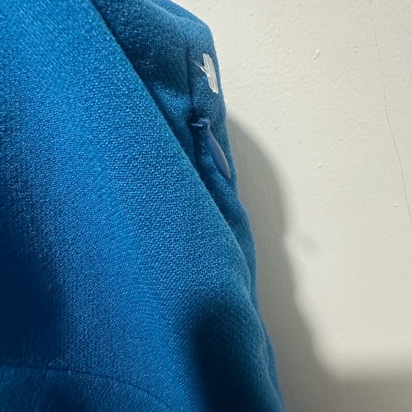 THEORY 'Jemania' Back Cutout Stretch Blue Wool Sheath Dress Sz 4 NWOT - Picture 5 of 7